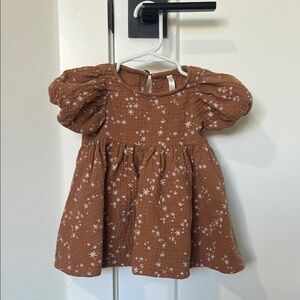 Rylee + Cru Brown and White Casual Dress